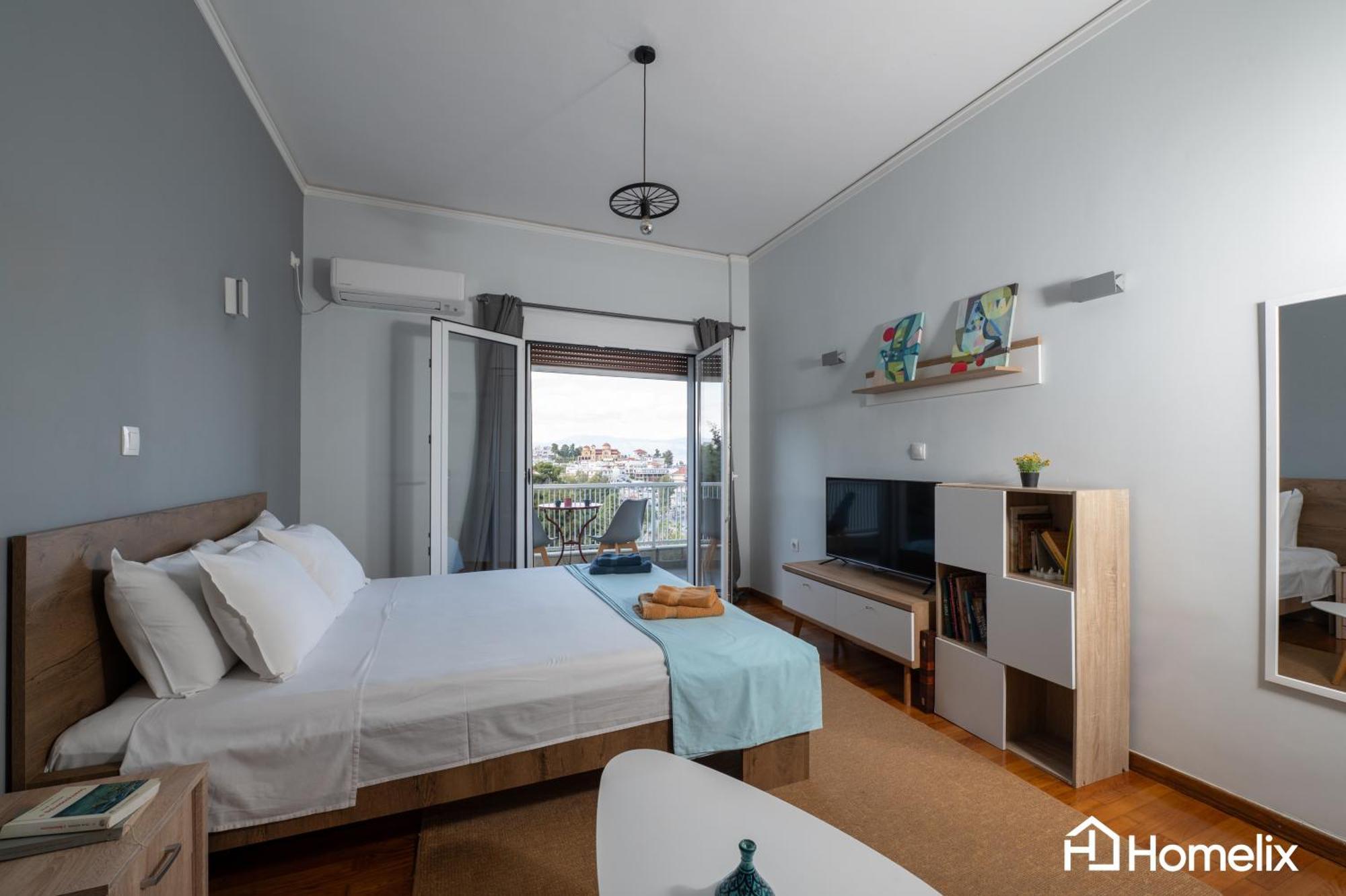 30M² Cosy Studio With Panoramic Sea View Chalkís 외부 사진